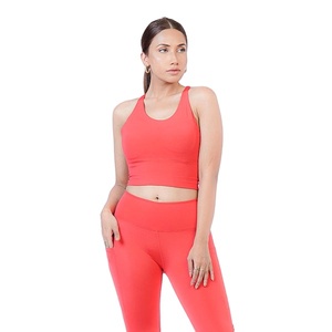 เสื้อชั้นในกีฬาแบบมีสายไขว้ รองรับแรงกระแทกสูง สำหรับผู้หญิง ใช้ได้สองด้าน เป็นมิตรต่อสิ่งแวดล้อม เหมาะสำหรับโยคะ - Product Image 1