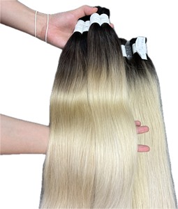 ผมต่อแบบมีลูกไม้ขนาดใหญ่แบบ HD ไล่เฉดสีผมตรงธรรมชาติ - Product Image 1