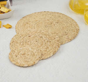 High Quality Eco-friendly Woven Straw Mat Unique Classic Bamboo Tea <b>Placemat</b> Coasters Pad for Wedding <b>Seagrass</b> Table Mats Pads - Product Image 4