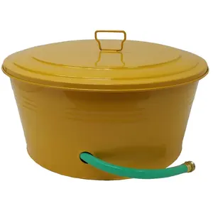 Tubo de manguera contra incendios, equipo de olla de manguera contra incendios, carrete de Manguera contra Incendios de cobre de estilo antiguo, tubo de maceta de Metal para uso de riego de jardín - Product Image 2