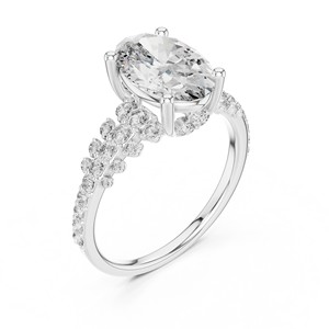 2.0ct Brilliant Cut Moissanite <b>Solitaire</b> <b>Ring</b> 925 Sterling <b>Silver</b> Rhodium Plated Halo Bridal Engagement Wedding Anniversary Fine - Product Image 5