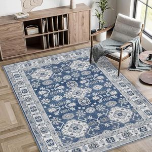 Venta Directa de Fábrica, Alfombra Turca Retro Bohemia Abstracta para el Hogar, Fácil de Cuidar, Lavable a Máquina, Antideslizante, Hecha a Máquina - Product Image 1