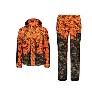 Combinaison de chasse pour homme en softshell imperméable et respirant, couleur orange, personnalisable OEM, hiver 2025 - Product Image 4