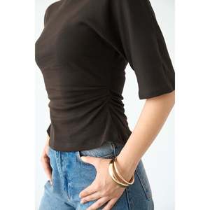 Nouvelle Blouse à Manches Courtes Plissée Style Café - Product Image 3