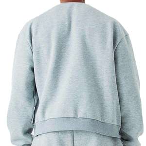 Sweat à capuche pour homme 100% coton avec logo personnalisé imprimé vierge sur les épaules tombantes Sweat à capuche pull oversize Sweats à capuche lourds - Product Image 2