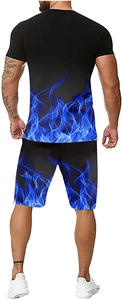 Short de survêtement à manches courtes à imprimé décontracté unisexe personnalisé de qualité supérieure Sprinter d'été 2 pièces pour hommes avec ensembles de t-shirts à séchage rapide - Product Image 5