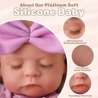 Poupée Reborn en Silicone Réaliste Babeside Noah 12'' Mini Bébé Fille Nouveau-né Modèle Jouet