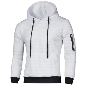 Sudadera con capucha de algodón 100% para hombre, cómoda, transpirable, de Color sólido, informal, básica para primavera e invierno, cuello con capucha para hombre, teñido liso - Product Image 1