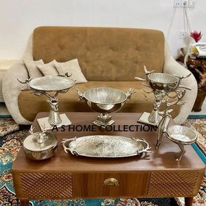 Tazón de Metal de diseño hecho a mano elegante con mango en forma de flores de acero inoxidable para Decoración de mesa, tazón para servir para dátiles de Chocolate - Product Image 4