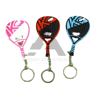 Raquette de padel en caoutchouc et silicone personnalisée 3D 2D souple Pvc gaufrage impression Deboss raquette de tennis porte-clés porte-clés cadeau promotionnel porte-clés - Product Image 4