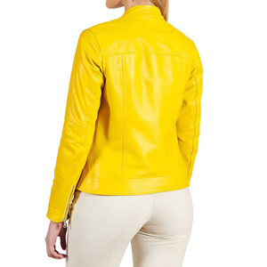 Moda mujer cuero genuino Slim Fit cierre de cremallera Otoño Invierno prendas de vestir exteriores cómodas y elegantes para la moda diaria - Product Image 6