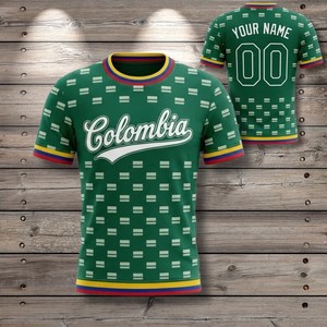 Maglia da Calcio Unisex Colombia WC 2023 con Motivo Bandiera, Top per Tifosi, Regalo per il Giorno della Partita, Diverse Taglie - Product Image 2
