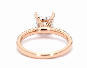 Venta al por mayor Compromiso Boda 2,44 Ct Lab Grown Diamond Princess Cut VVSVS Clarity Certified 14K Rose Gold Ethical Joyería de lujo - Product Image 2