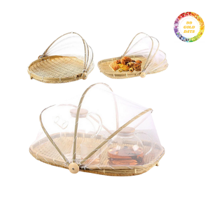 Panier de vannage en bambou en gros avec couverture en filet Prix direct d'usine Bon marché Exportation en vrac Vietnam Produit durable de qualité supérieure - Product Image 5