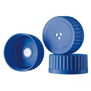 Bouchon à vis à membrane pour bouteilles de réactif Bouchon de ventilation GL45 avec septa en silicone PTFE et résistant aux produits chimiques - Product Image 2