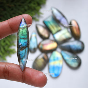 Lot de 925 cabochons en labradorite verte, accessoires pour bijoux, breloques, pierres précieuses, cristal, mini cœurs, jade - Product Image 2