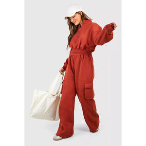 Nouvelle arrivée 100% coton Survêtements pour femmes Conception personnalisée Logo imprimé Respirant professionnel Style décontracté Survêtements d'hiver - Product Image 1