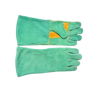 Gants de soudage de couleur jaune fournisseur pakistanais bon prix gants de soudage en cuir de sécurité des mains pour hommes fabriqués au Pakistan - Product Image 2