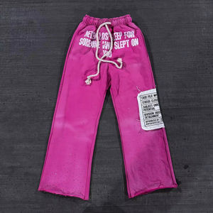 Heavyweight Oversized Custom Acid Wash Sweatpants <b>Baggy</b> 450 GSM Plain Customized Wide Leg <b>Men</b> Flared Sweatpants <b>Trousers</b> - Product Image 1