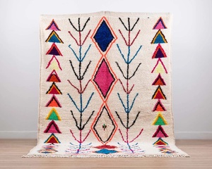 Vintage Boujad Tribal bereber marroquí alfombra Boujaad bereber alfombra mayorista alfombras 100% lana anudada a mano hogar - Product Image 2