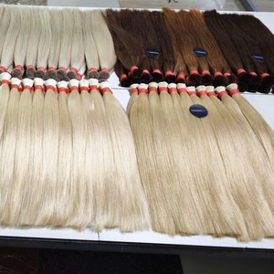 Extensions de cheveux humains bruts vierges vietnamiens 2025 de haute qualité 100% en vrac en gros Machine à vague de cuticules droites - Product Image 1
