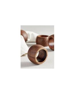 Natural handcrafted <b>wood</b> <b>napkin</b> <b>rings</b> for elegant dining party decor in vintage farmhouse rustic style themes - Product Image 1