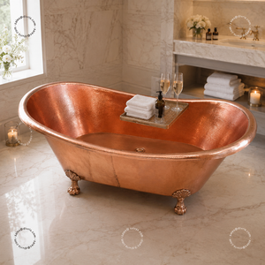 Bañeras de Cobre Puro de Forma Ovalada, Modernas y de Lujo, Personalizadas al por Mayor de Divris, con Propiedades Antimicrobianas, Independientes, para Adultos - Product Image 4