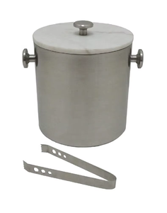 ถังน้ำแข็งสแตนเลสหินอ่อนพร้อมที่คีบวัสดุโลหะอุปกรณ์บาร์ระดับพรีเมี่ยม - Product Image 3