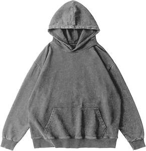 Sudadera con capucha para hombre de alta calidad estilo lavado ácido aspecto Vintage ropa de calle de moda para invierno 100% algodón para diario Casual Chill Vibe - Product Image 1