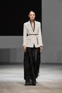 เข็มขัดหรูหราสำหรับผู้หญิงขายส่ง รองรับ ODM เข็มขัดไหมขนแกะ LYLA เข็มขัดผู้หญิงดีไซน์หรู 48% ขนแกะ, 43% โพลีเอสเตอร์, 9% ไหม - Product Image 4