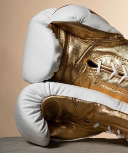 High Quality Custom Made Lace-Up Boxing Training <b>Gloves</b> Genuine Cowhide Leather Breathable Anti-UV Full Finger for Wrist - Product Image 4