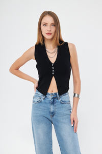 Blusa de punto cómoda y elegante para mujer, tela informal de moda para oficina y uso diario - Product Image 6