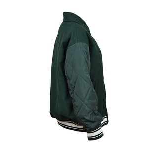 Vente en gros OEM ODM blousons aviateur pour hommes veste universitaire réversible pour hommes patchs de broderie manteaux d'extérieur en duvet imperméable - Product Image 3