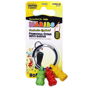 Porte-clés et mousquetons promotionnels personnalisés HARIBO Trio – Gadgets personnalisables avec fonction porte-clés - Product Image 2