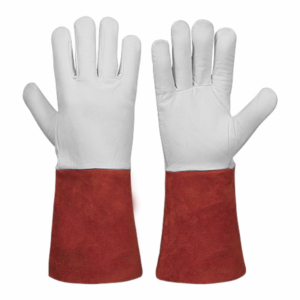 Vente en gros de gants de soudage personnalisés de haute qualité longs gants de sécurité en cuir de vachette gants de travail résistants à la chaleur avec logo - Product Image 2