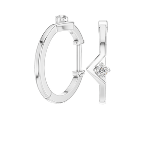Pendientes de Aro con Diamantes Cultivados en Laboratorio de 0.02 CT, Claridad VVS-VS EF, Oro de 18KT, 14KT, 10KT y Plata 925, Oro Rosa, Amarillo y Blanco - Product Image 5