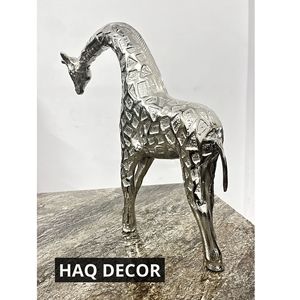 Thủ công con hươu cao cổ điêu khắc trang trí động vật nghệ thuật nhôm trang trí nội thất thanh lịch con hươu cao cổ bức tượng món quà độc đáo & văn phòng trang trí nội thất - Product Image 6