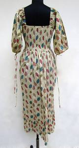 V-neck Short Sleeves Loose Fitting Tie Dye Kaftan Gypsy Rayon Fabric Clothing Woman Natural Adults <b>Cocktail</b> <b>Dresses</b> Modest <b>Dress</b> - Product Image 3