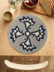 Sous-verres en verre élégants de 14 pouces faits à la main Tapis de table et tampons pour la cuisine et l'ameublement Couleur ardoise - Product Image 2