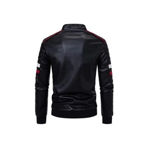 Chaqueta de Cuero Transpirable Ecológica de Alta Calidad para Hombre, con Cuello Alto, Logotipo Frontal, Diseño Personalizado, Chaqueta de Invierno - Product Image 2