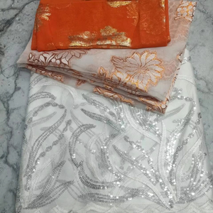 Hot Bán Faransawi Váy Cưới Chất Lượng Cao 100% Lụa Vải Dệt Nhiều Màu In Pha Lê Đá Trực Tiếp Quần Áo - Product Image 1