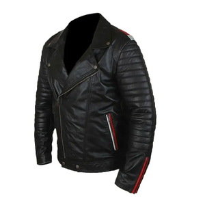 High Quality Custom Leather Jackets <b>for</b> Men Fashion Biker Motorcycle Coats Casual Winter Outerwear Wear - Product Image 5
