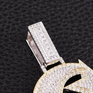 La mejor calidad 925 plata esterlina VVS Moissanite diamante colgante elegante media luna Hip Hop joyería para fiestas - Product Image 3