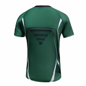 เสื้อแรชการ์ดแขนสั้น แห้งเร็ว ซับเหงื่อ ป้องกันแสงแดด UPF50 ผลิตจากโพลีเอสเตอร์ 100% รับออกแบบโลโก้ตามสั่ง สำหรับฝึกซ้อม BJJ MMA ยิวยิตสู - Product Image 2