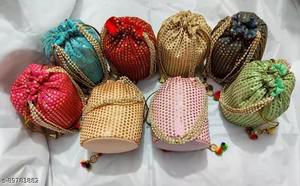Indian <b>Wedding</b> Favor <b>Handbag</b> Clutch Potli Bag Pouches Women Ladies Girls Return Gift Festival Favors Matka Tote Bag - Product Image 5