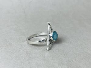 Nouvelle Collection 925 bague en argent Sterling calcédoine bleue naturelle pierre précieuse mignon Simple Design classique promesse en gros doigts - Product Image 6