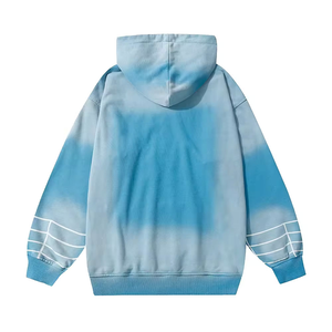 Sweat à capuche unisexe sur mesure en gros, doublure en polaire numérique douce, cordon de serrage réglable, coupe ample, broderie - Product Image 6