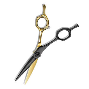 Ciseaux de coiffeur de salon professionnel Super Cut or noir couleur lames en acier inoxydable tranchantes durables fournitures de salon de coiffure Double - Product Image 3