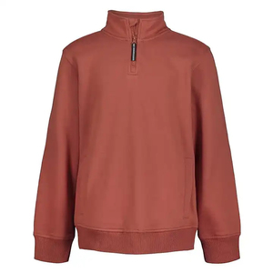 Wholesale Custom Stand Collar Half Zip Acid Washed Pullover Cotton <b>top</b> Men Oversized <b>Mock</b> <b>Neck</b> Quarter Zipper Sweatshirt - Product Image 3