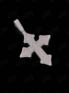 VVS D Moissanite S925เพชรสเตอริงเงินฮิปฮอปเย็นจี้คริสครอสใหญ่อินเทรนด์เครื่องประดับสำหรับผู้ชายขายส่งราคา - Product Image 2